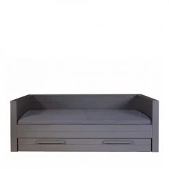 Woood Lits Enfant Cadre De Lit Banquette En Bois Fsc 90x200 Gris Anthracite