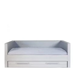 Woood Lits Enfant Cadre De Lit Banquette En Bois Fsc 90x200 Noir -Lits enfant Soldes cadre de lit banquette en bois fsc 90x200 gris beton 5