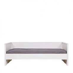 Woood Lits Enfant Cadre De Lit Banquette En Pin Fsc 90x200 Blanc