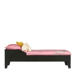 Woood Lits Enfant Cadre De Lit Pour Enfant 90x200 En Pin Massif Noir