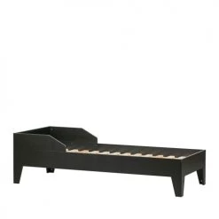 Woood Lits Enfant Cadre De Lit Pour Enfant 90x200 En Pin Massif Noir -Lits enfant Soldes cadre de lit pour enfant 90x200 en pin massif noir 4