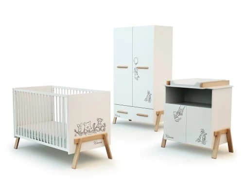 AT4 Lits Enfant Chambre Canaille Winnie : Lit 60x120, Armoire Et Meuble à Langer 1 AT4 Lits Enfant Chambre Canaille Winnie : Lit 60x120, Armoire Et Meuble à Langer