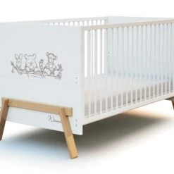 AT4 Lits Enfant Chambre Winnie : Lit évolutif 70x140, Armoire Et Commode à Langer -Lits enfant Soldes chambre winnie lit evolutif 70x140 armoire et commode a langer 3