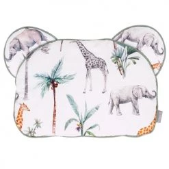 Sevira Kids Couettes Et Oreillers Bébé Et Enfant Coussin Plat Avec Oreilles D'ourson, Safari