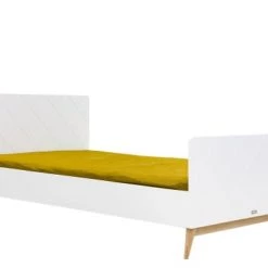 Bopita Lits Enfant Grand Lit 120x200 Blanc/chêne En MDF Et Chêne