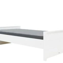 Bopita Lits Enfant Lit 120x200 Avec Tête De Lit Basse Blanc En MDF Et Hêtre -Lits enfant Soldes lit 120x200 avec tete de lit basse blanc en mdf et hetre 2