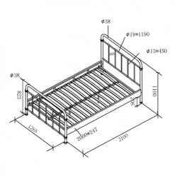 Vipack Lits Enfant Lit 120x200 Sommier Inclus Blanc -Lits enfant Soldes lit 120x200 sommier inclus blanc 2