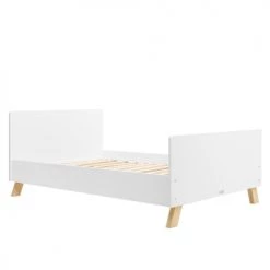 Bopita Lits Enfant Lit 120x200 Sommier Inclus Blanc Naturel -Lits enfant Soldes lit 120x200 sommier inclus blanc naturel 2