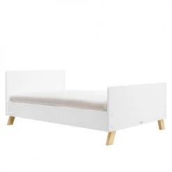 Bopita Lits Enfant Lit 120x200 Sommier Inclus Blanc Naturel