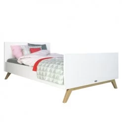 Bopita Lits Enfant Lit 120x200 Sommier Inclus Blanc Naturel