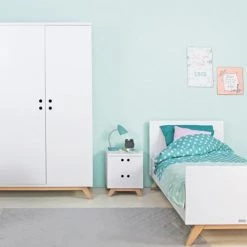 Bopita Lits Enfant Lit 120x200 Sommier Inclus Blanc Naturel -Lits enfant Soldes lit 120x200 sommier inclus blanc naturel 8