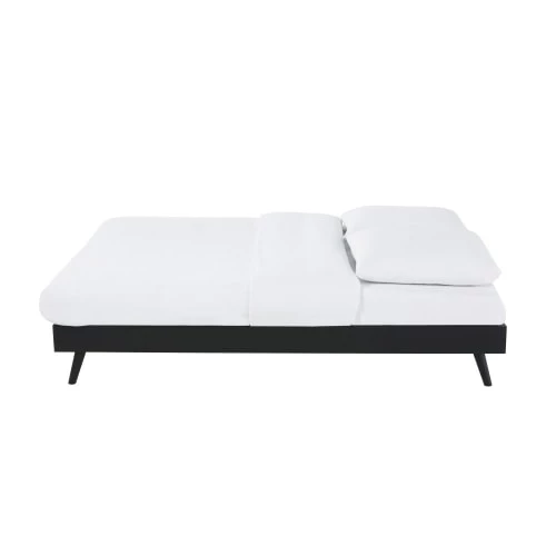 Maisons Du Monde Lits Lit 140x190 Noir 2 Maisons Du Monde Lits Lit 140x190 Noir – Image 2