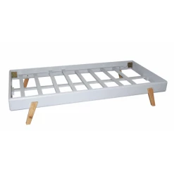 Saudara Collections Lits Enfant Lit 1pers. En Bois Massif, Gris Et Bois