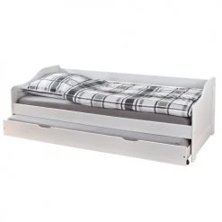 Altobuy Lits Enfant Lit 80x190 Cm Gigogne Vernis Blanc -Lits enfant Soldes lit 80x190 cm gigogne vernis blanc 2