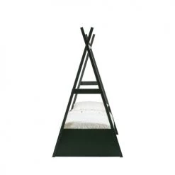 Woood Lits Enfant Lit 80x200 En Bois Noir -Lits enfant Soldes lit 80x200 en bois noir 2