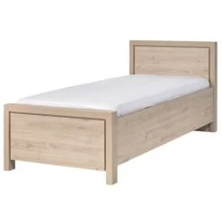 Altobuy Lits Enfant Lit 90x190cm Avec Tête De Aspect Bois Clair