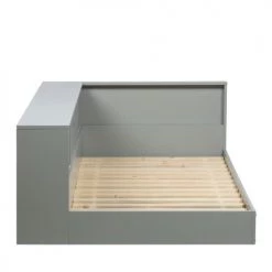 Woood Lits Enfant Lit 90x200 Avec Rangement Intégré Gris Béton -Lits enfant Soldes lit 90x200 avec rangement integre gris beton 3
