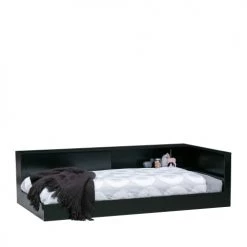 Woood Lits Enfant Lit 90x200 Avec Rangement Intégré Noir -Lits enfant Soldes lit 90x200 avec rangement integre noir 2