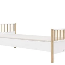 Bopita Lits Enfant Lit 90x200 Blanc/chêne En MDF Et Chêne -Lits enfant Soldes lit 90x200 blanc chene en mdf et chene 2