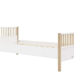 Bopita Lits Enfant Lit 90x200 Blanc/chêne En MDF Et Chêne