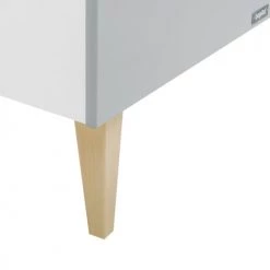 Bopita Lits Enfant Lit 90x200 Blanc/gris Excl. Sommier En MDF Et Hêtre -Lits enfant Soldes lit 90x200 blanc gris excl sommier en mdf et hetre 3