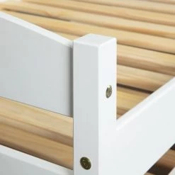 Altobuy Lits Enfant Lit 90x200 Cm Gigogne Vernis Blanc -Lits enfant Soldes lit 90x200 cm gigogne vernis blanc 4