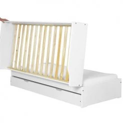 Altobuy Lits Enfant Lit 90x200 Cm Multifonction Vernis Blanc -Lits enfant Soldes lit 90x200 cm multifonction vernis blanc 2