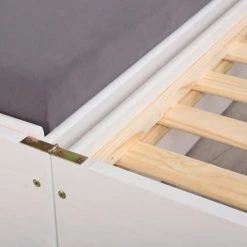 Altobuy Lits Enfant Lit 90x200 Cm Multifonction Vernis Blanc -Lits enfant Soldes lit 90x200 cm multifonction vernis blanc 4