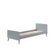 Terre De Nuit Lits Enfant Lit 90x200 En Bois Massif Gris Table De Chevet Gris 2 Tiroirs