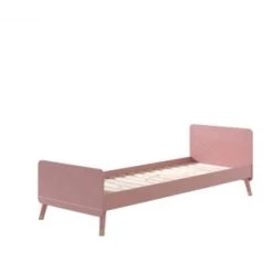 Terre De Nuit Lits Enfant Lit 90x200 En Bois Massif Rose Table De Chevet Rose 2 Tiroirs -Lits enfant Soldes lit 90x200 en bois massif rose table de chevet rose 2 tiroirs 3