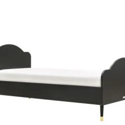 Bopita Lits Enfant Lit 90x200 Noir Mat En MDF Et Hêtre -Lits enfant Soldes lit 90x200 noir mat en mdf et hetre 2