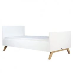 Bopita Lits Enfant Lit 90x200 Sommier Inclus Blanc Naturel