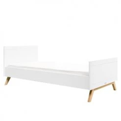 Bopita Lits Enfant Lit 90x200 Sommier Inclus Blanc Naturel Naturel