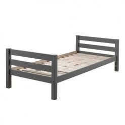 Vipack Lits Enfant Lit 90x200 Sommier Inclus Gris -Lits enfant Soldes lit 90x200 sommier inclus gris 11