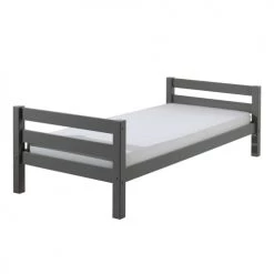 Vipack Lits Enfant Lit 90x200 Sommier Inclus Gris