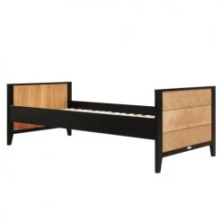 Bopita Lits Enfant Lit 90x200 Sommier Inclus Noir Naturel Naturel -Lits enfant Soldes lit 90x200 sommier inclus noir naturel naturel 2