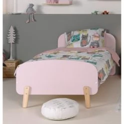 Vipack Lits Enfant Lit 90x200 Sommier Inclus Vieux Rose -Lits enfant Soldes lit 90x200 sommier inclus vieux rose 2