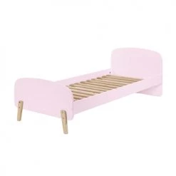 Vipack Lits Enfant Lit 90x200 Sommier Inclus Vieux Rose