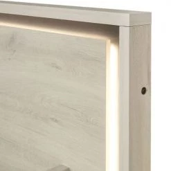 Altobuy Lits Enfant Lit 90x200cm Aspect Bois Blanchi -Lits enfant Soldes lit 90x200cm aspect bois blanchi 2