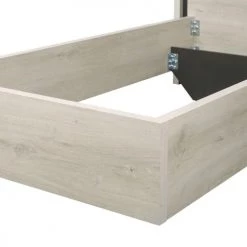 Altobuy Lits Enfant Lit 90x200cm Aspect Bois Blanchi -Lits enfant Soldes lit 90x200cm aspect bois blanchi 4