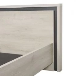 Altobuy Lits Enfant Lit 90x200cm Aspect Bois Blanchi -Lits enfant Soldes lit 90x200cm aspect bois blanchi 5