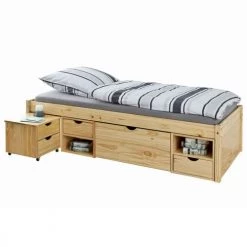 Altobuy Lits Enfant Lit 90x200cm Multi-rangement Bois Massif -Lits enfant Soldes lit 90x200cm multi rangement bois massif 2