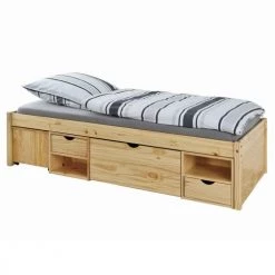 Altobuy Lits Enfant Lit 90x200cm Multi-rangement Bois Massif