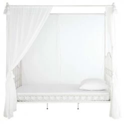 Maisons Du Monde Lits Enfant Lit à Baldaquin 90x190 En Métal Ivoire