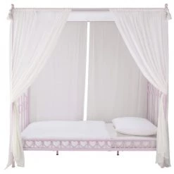 Maisons Du Monde Lits Enfant Lit à Baldaquin 90x190 En Métal Rose