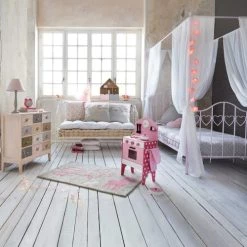 Maisons Du Monde Lits Enfant Lit à Baldaquin 90x190 En Métal Rose -Lits enfant Soldes lit a baldaquin 90x190 en metal rose 1000 4 4 142889 4
