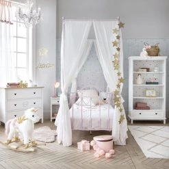Maisons Du Monde Lits Enfant Lit à Baldaquin 90x190 En Métal Rose -Lits enfant Soldes lit a baldaquin 90x190 en metal rose 1000 4 4 142889 7