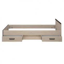 Calicosy Lits Enfant Lit Avec 2 Tiroirs De Rangement 90x200 - Décor Chêne Jackson Et Noir