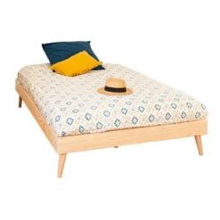ID Kids Lits Enfant Lit Avec Pieds 120x190 Cm Bois Massif -Lits enfant Soldes lit avec pieds 120x190 cm bois massif 4