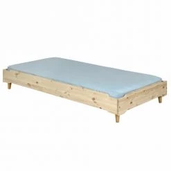 ID Kids Lits Enfant Lit Avec Pieds 90x190 Cm Bois Massif